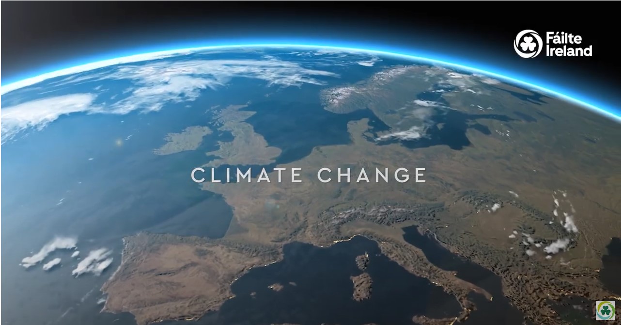 The world from space and text that reads Climate Change
