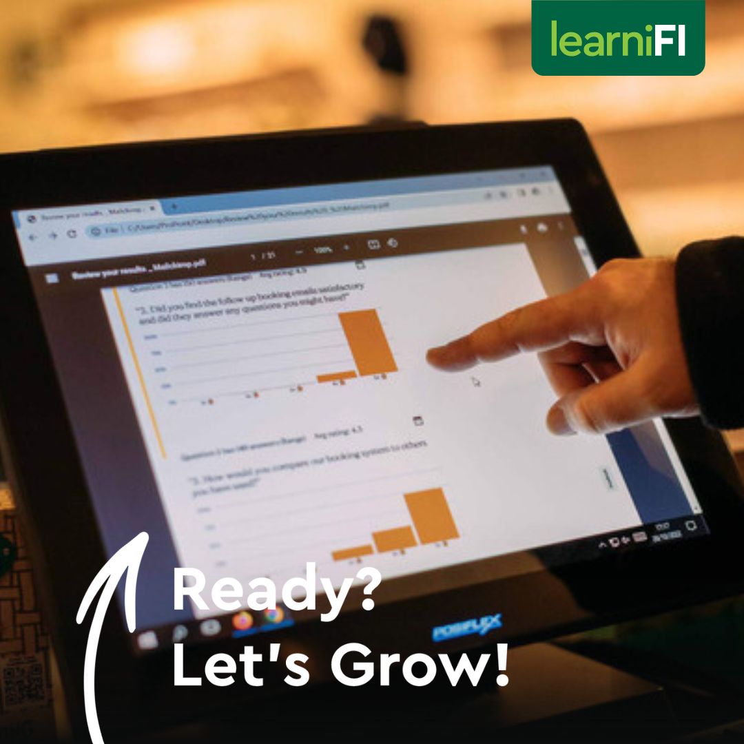 Person pointing at a screen